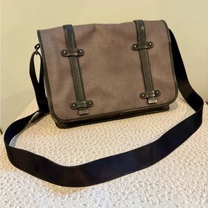 Lancel Paris Purple and Black Messenger Bag